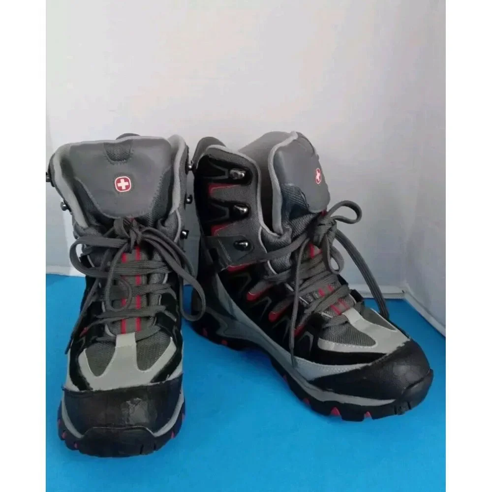 Swiss Military Waterproof Hiking Boot Grey Black Outdoor Adventure Trekking Shoe